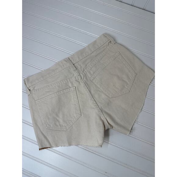 NWOT L’AGENCE Shorts - Tan & White Mid Rise Denim Raw Hem Cut Off - Bundle Sz 25 - Picture 6 of 12